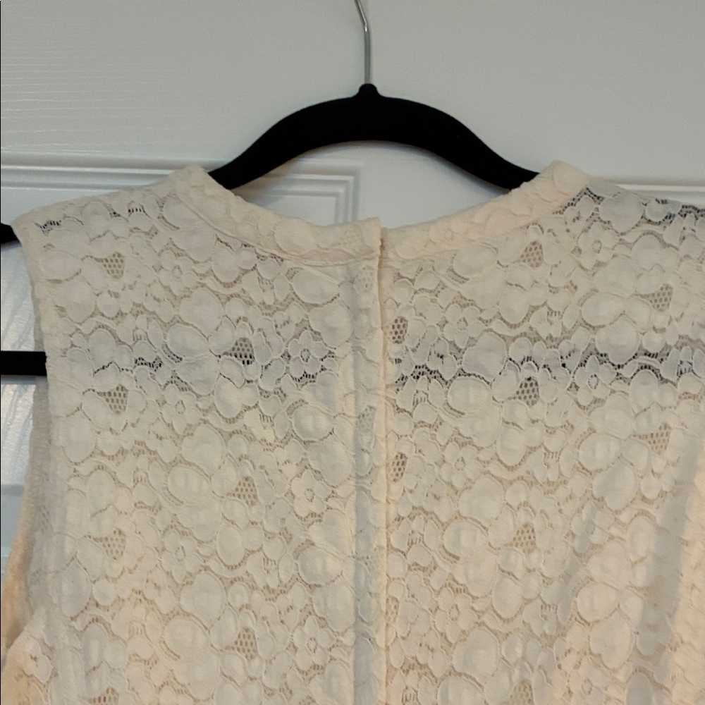 Kate Middleton Inspired Rebecca Taylor Cream Lace Tank Top - Picture 8 of 8